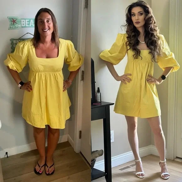 Staud Sophie 3/4 puff sleeve cotton poplin mini dress size M medium - Picture 15 of 16